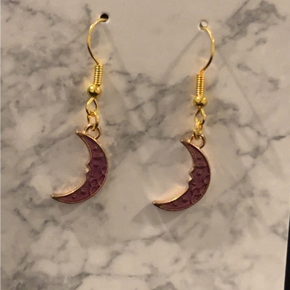 🔴Handmade Moon Earrings🌛 - Picture 3 of 3